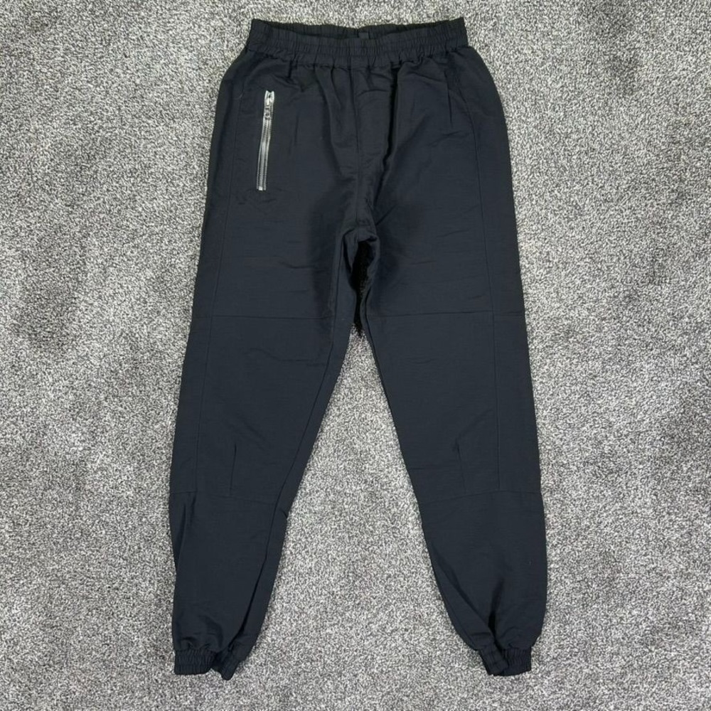 Rta Black Jogger Track Tapered Pant Womens Medium Zip Pocket Athleisure USA Made
